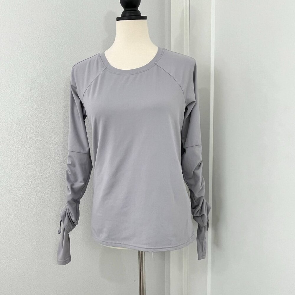 Fabletics Small Grey Cashel Adjustable Long Sleeve Top